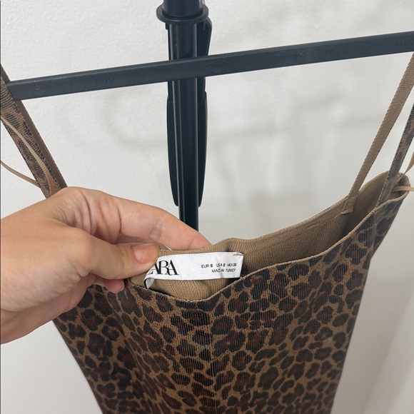 Leopard Print Strapless Midi Dress - Picture 5 of 7